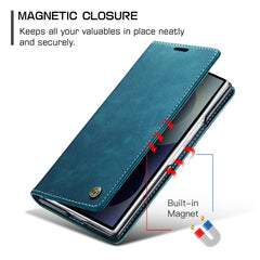 Funda de cuero multifuncional con tapa horiz...