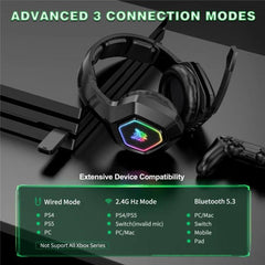 Over-ear Headset RGB Light E-sports Gaming Headphone
