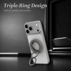 Soporte magnético para teléfono con hebilla de anillo y rotación de 360 grados