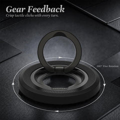 Soporte magnético para teléfono con hebilla de anillo y rotación de 360 grados