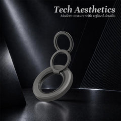 Soporte magnético para teléfono con hebilla de anillo y rotación de 360 grados