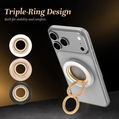 Soporte magnético para teléfono con hebilla de anillo giratoria de 360 grados y aleación
