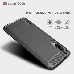 Funda de TPU de fibra de carbono con textura...