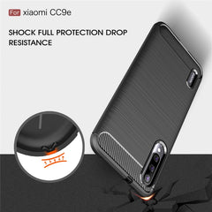 Funda de TPU de fibra de carbono con textura...
