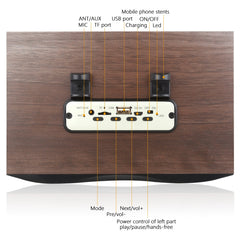 X6 Altavoz inalámbrico de madera portátil Su...