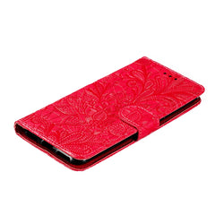 Funda de cuero con tapa horizontal con estam...