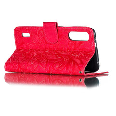Funda de cuero con tapa horizontal con estam...