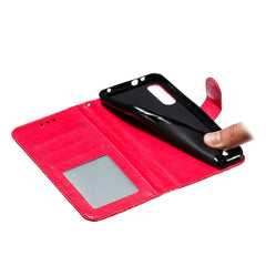 Funda de cuero con tapa horizontal con estam...