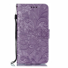 Funda de cuero con tapa horizontal con estam...
