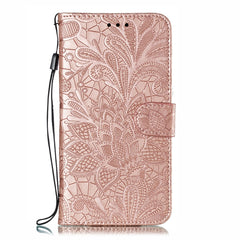 Funda de cuero con tapa horizontal con estam...