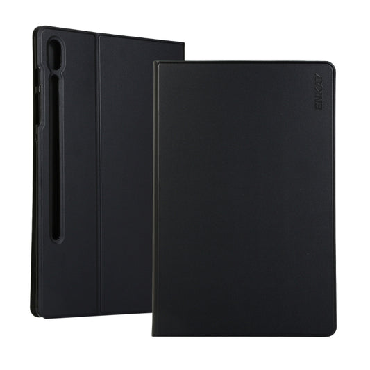 ENKAY Funda de cuero con tapa horizontal con...