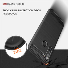 Para Xiaomi Redmi Note 8 Funda de TPU de fib...