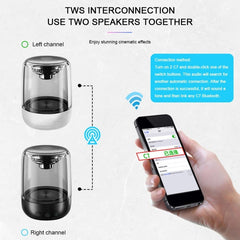 C7 Bluetooth 5.0 Altavoz LED transparente Su...