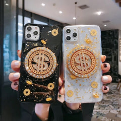 Estuche para teléfono con dispositivo de ali...