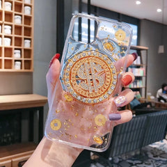 Estuche para teléfono con dispositivo de ali...