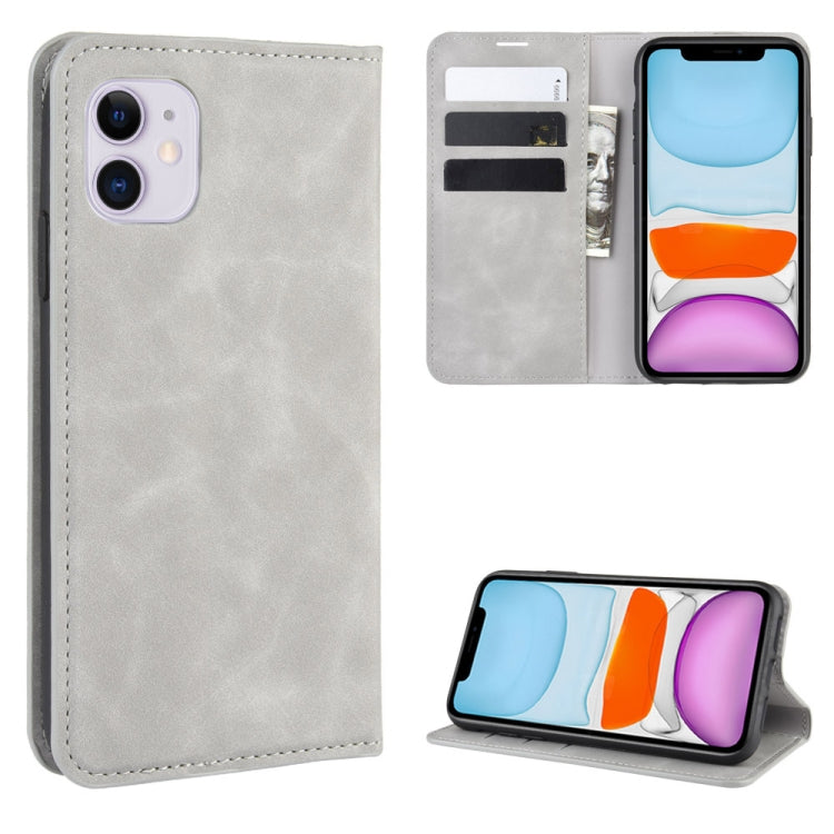 Para iPhone 11 Retro-skin Business Estuche d...