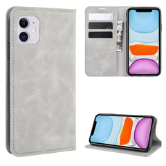 Para iPhone 11 Retro-skin Business Estuche d...