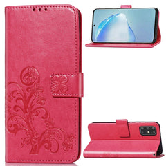 Estuche de cuero con patrón de flores prensa...