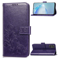 Estuche de cuero con patrón de flores prensa...