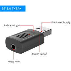 JEDX-M135 USB5.0 4 en 1 Transmisor receptor ...