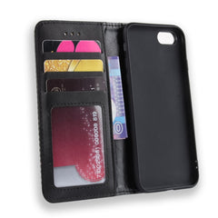 Para iPhone SE (2020) Funda de cuero con tap...