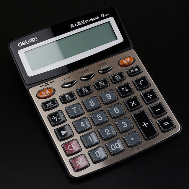 Calculadora de voz en vivo Deli 1559N Calcul...
