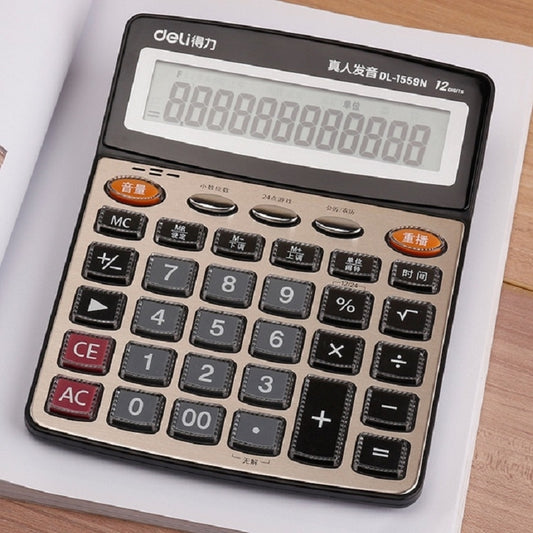Calculadora de voz en vivo Deli 1559N Calcul...