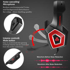 Auriculares para juegos con control de cable