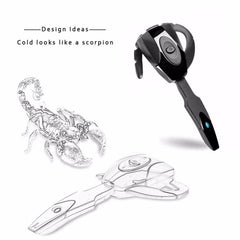 Auriculares con agujero negro y oreja colgante