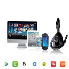 Auriculares con agujero negro y oreja colgante