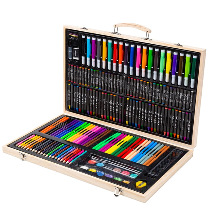 Caja de madera de pintura, conjunto de bolíg...