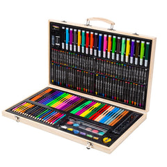 Caja de madera de pintura, conjunto de bolíg...