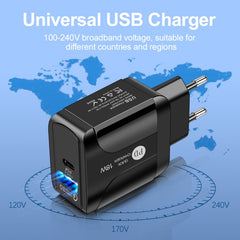 Adaptador de corriente para cargador de viaje de carga rápida PD + QC 3.0