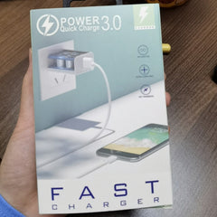 Adaptador de corriente para cargador de viaje de carga rápida PD + QC 3.0