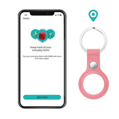 Funda protectora de cuero con hebilla colgante para Airtag