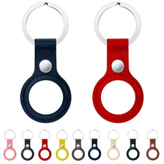 Funda protectora de cuero con hebilla colgante para Airtag