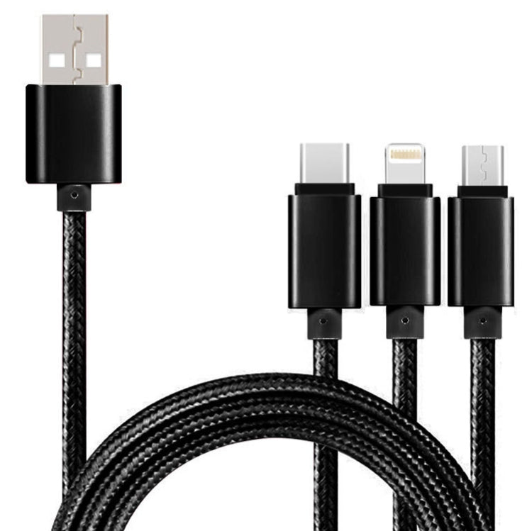 5 PCS 2A 3 en 1 USB a USB-C / Tipo-C + 8 pin...