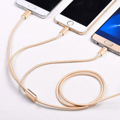 5 PCS 2A 3 en 1 USB a USB-C / Tipo-C + 8 pin...