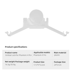 Cubierta del soporte de la cerradura del cardán de la cámara para DJI Phantom 4 Pro