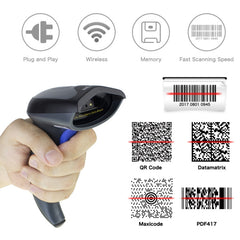 Escáner Bluetooth inalámbrico de código QR d...