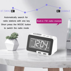 Radio despertador de escritorio con altavoz ...