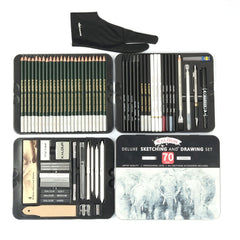 KALOUR 70 en 1 Sketch Pencil Iron Box Set Sk...