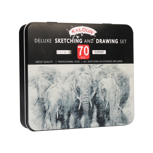 KALOUR 70 en 1 Sketch Pencil Iron Box Set Sk...