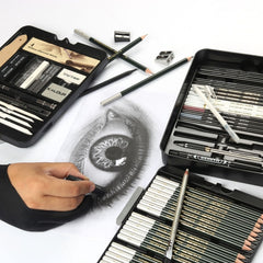 KALOUR 70 en 1 Sketch Pencil Iron Box Set Sk...