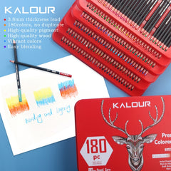 KALOUR 180 colores Juego de plomo de color L...
