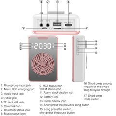 Amplificador de micrófono portátil para ense...