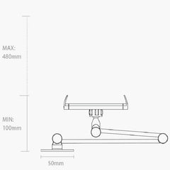 Soporte telescópico plegable de pared WS-2 p...