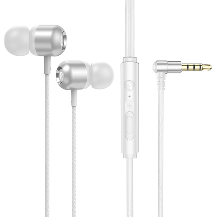 2 PCS TS6000 3.5mm Metal Codo In-Ear Auricul...