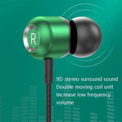 2 PCS TS6000 3.5mm Metal Codo In-Ear Auricul...