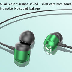 2 PCS TS6000 3.5mm Metal Codo In-Ear Auricul...